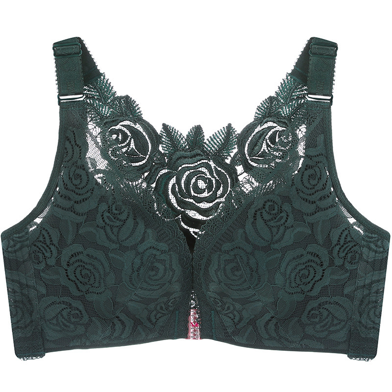 FitMe Rose Embroidery Front Closure Wirefree Bra