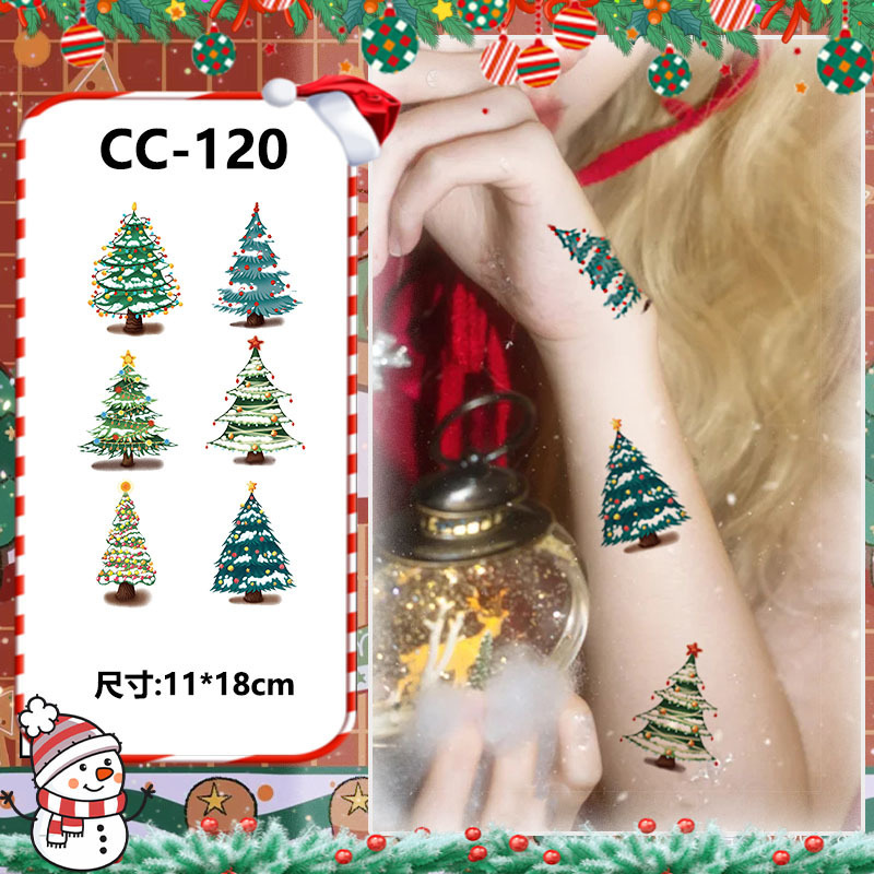 Christmas-themed Temporary Tattoo Sticker Set