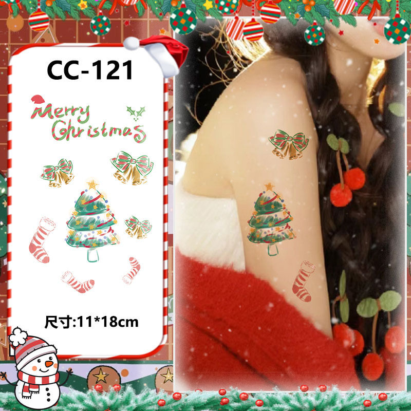 Christmas-themed Temporary Tattoo Sticker Set