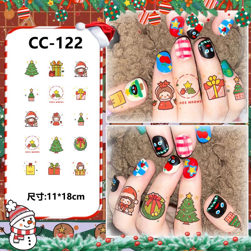 Christmas-themed Temporary Tattoo Sticker Set