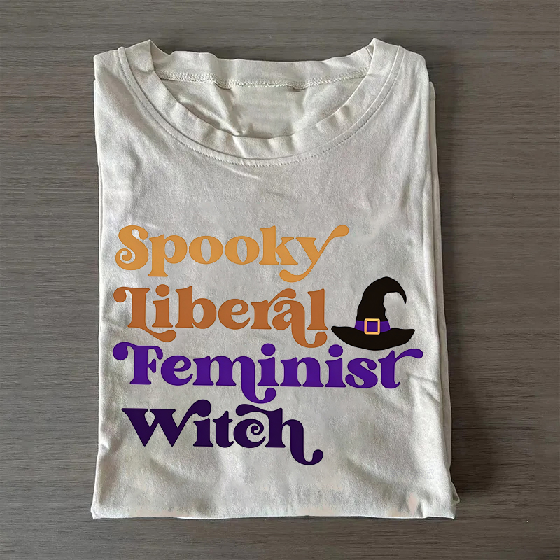 Spooky Liberal Feminist Witch Shirt