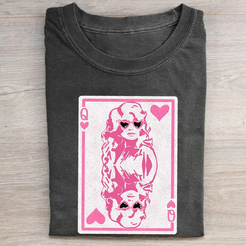 Queen of Hearts Valentine Pink Dolly Design Shirt