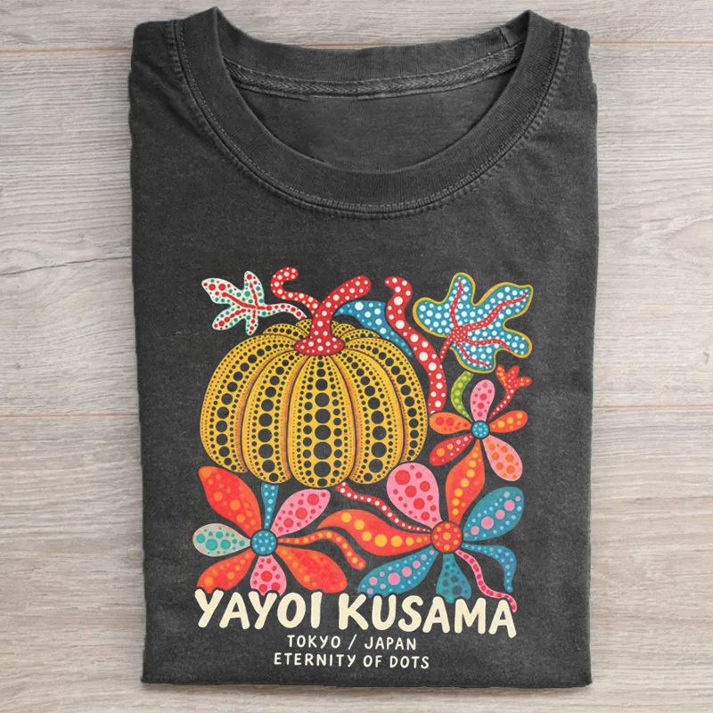 Yayoi Kusama Retro Polka Dot Pumpkin T-Shirt