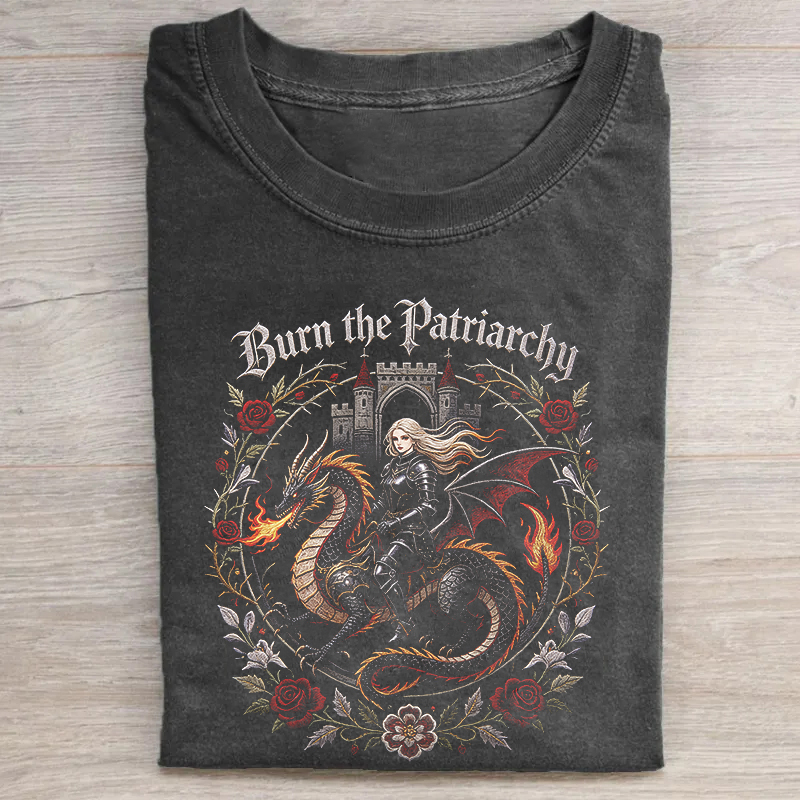 Feminism Dragon Fantasy Graphic T-Shirt 
