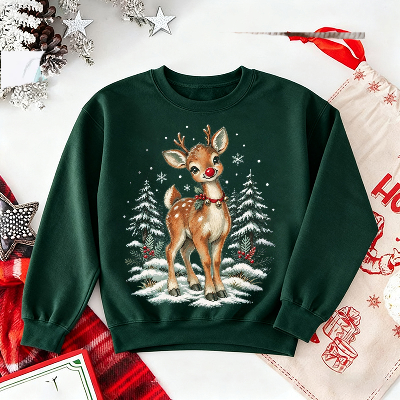 Vintage Reindeer Christmas Sweatshirt