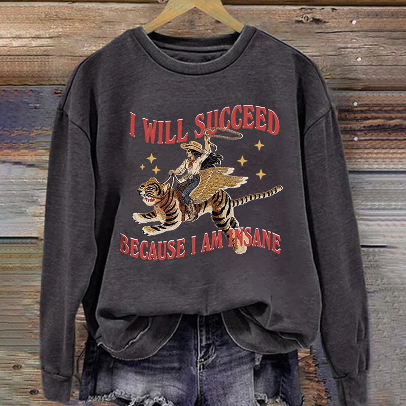 Feminism Cowgirl Tiger Sweatshirt