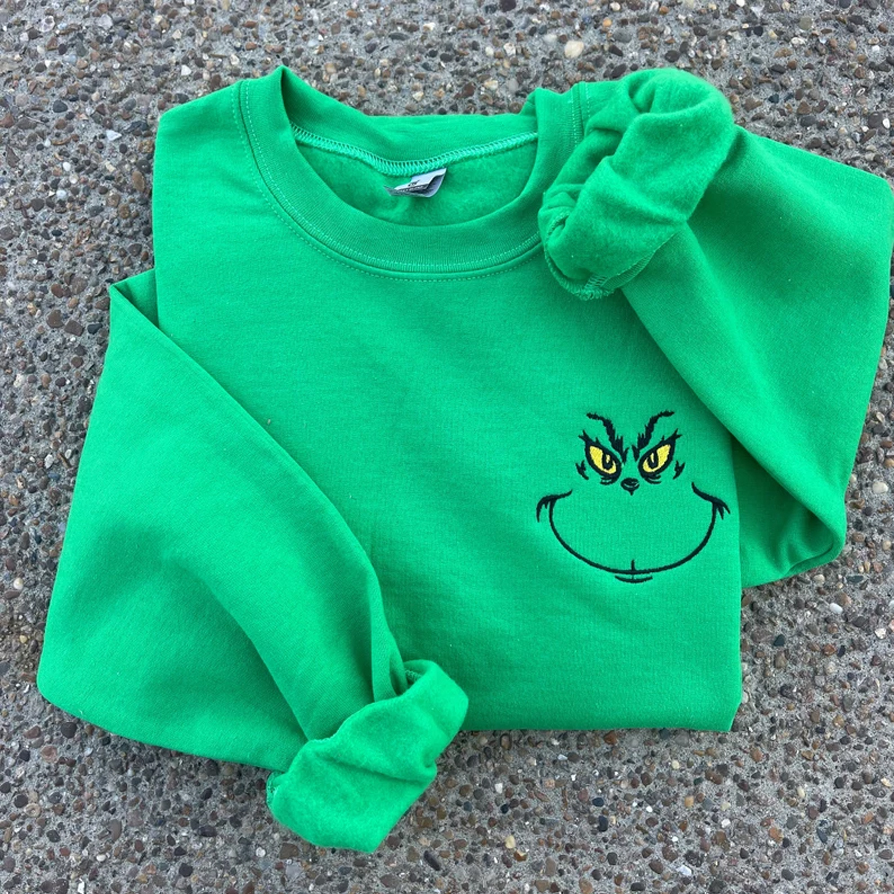 Grinch face sweatshirt sale