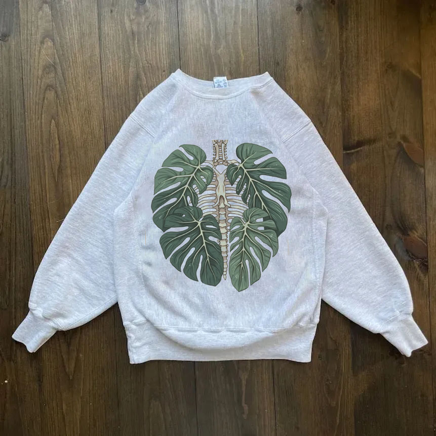 Skeleton Plant Body Sweatshirt