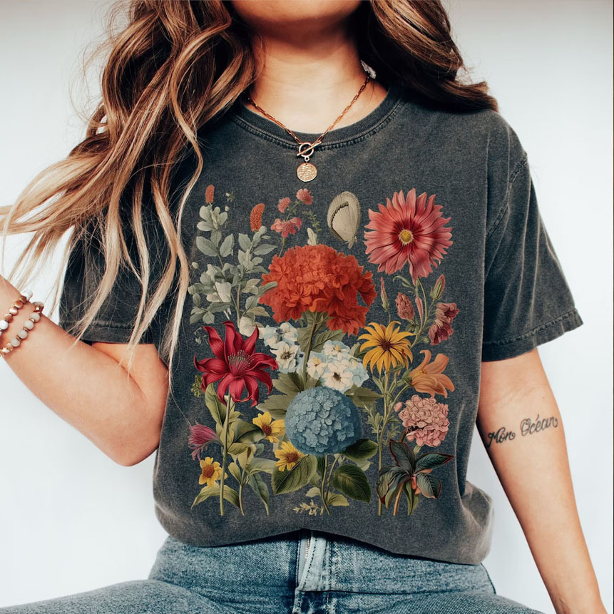 Boho Wildflowers Cottagecore shirt