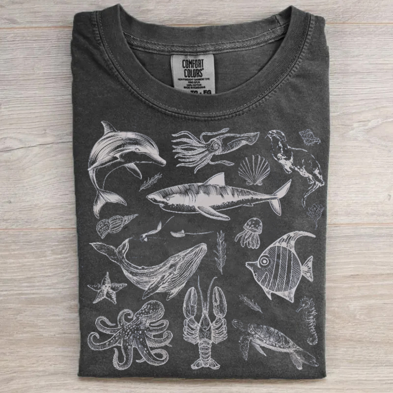 Vintage 90s Tattoo Sea Animal T-Shirt/Sweatshirt