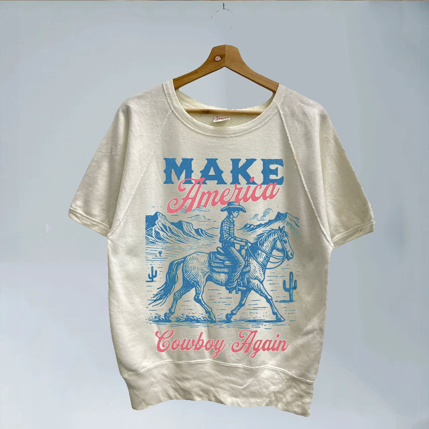 Make America Cowboy Again 4th of July Western Rodeo T-shirt