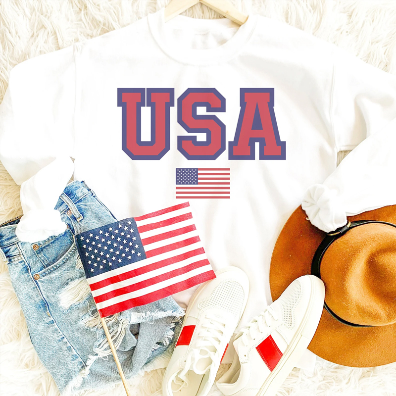 Vintage USA Flag Sweatshirt