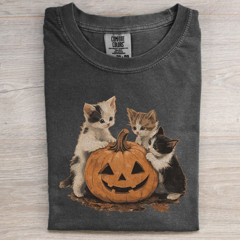 Vintage 90s Cat Halloween T Shirt