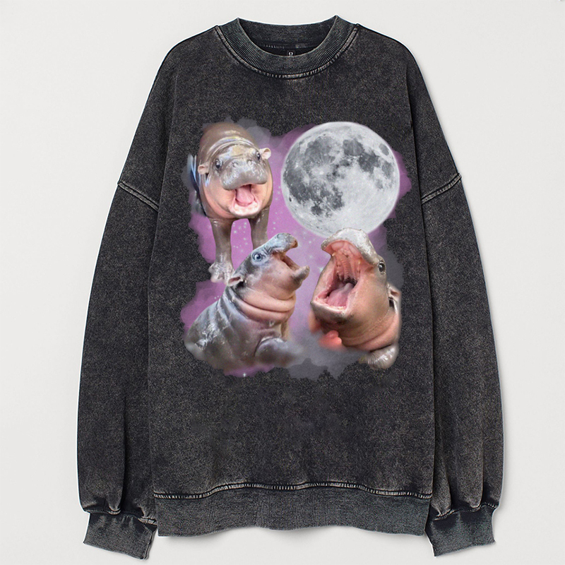 Funny Moo Deng Hippo T-shirt/Sweatshirt