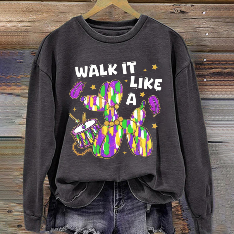 Retro Style Mardi Gras Sweatshirt
