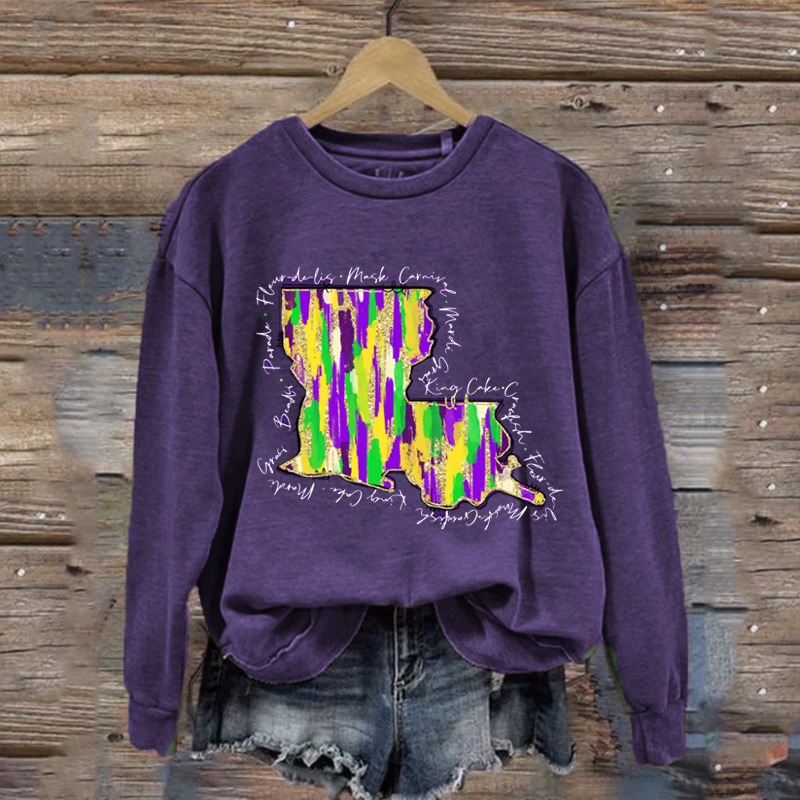 Retro Style Mardi Gras Sweatshirt