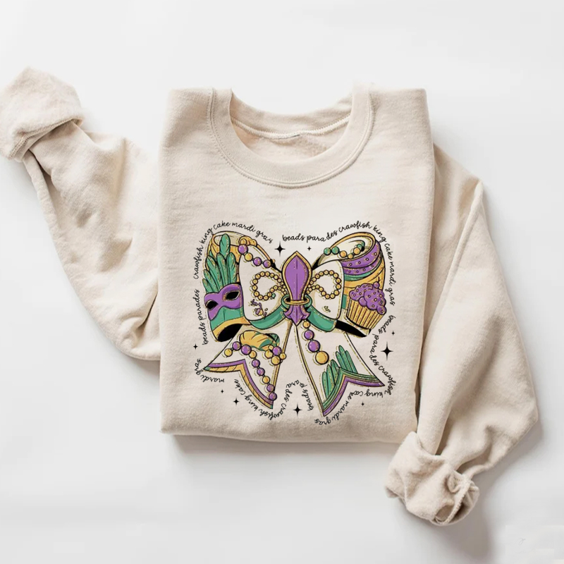 Retro Style Mardi Gras Sweatshirt