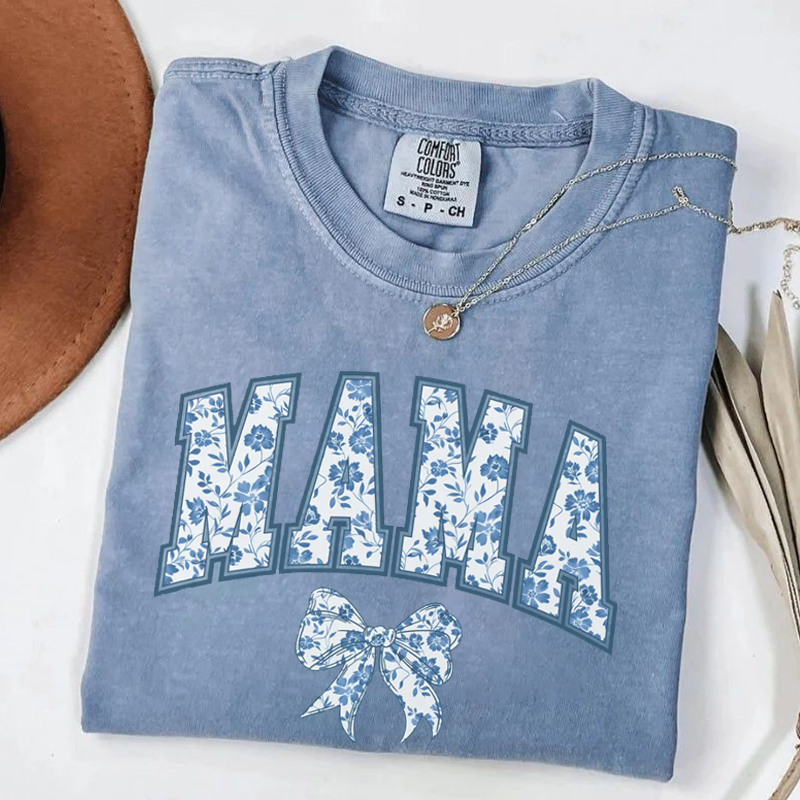  Blue Ribbon  Mama T-shirt