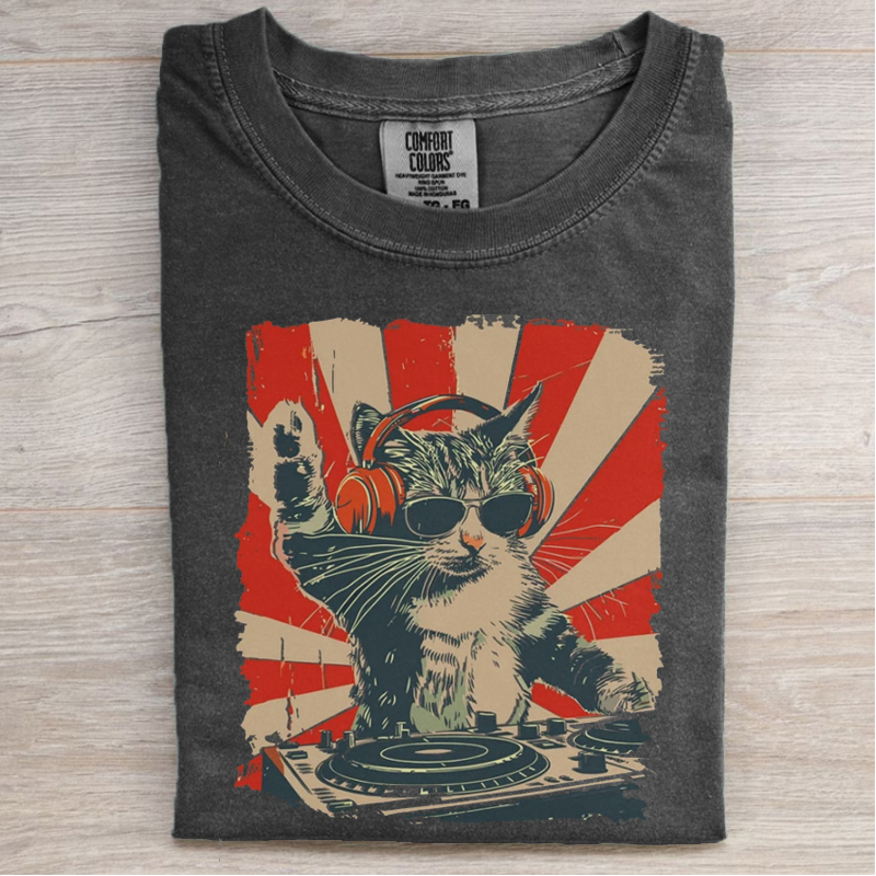 Cool DJ Cat T-shirt