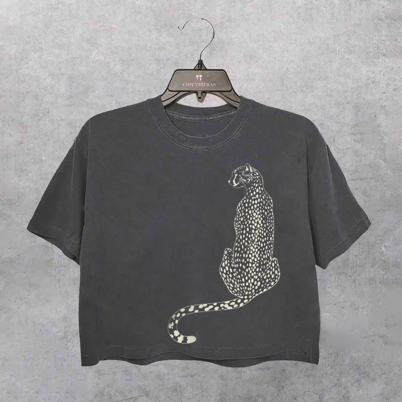 Boho Style Leopard Crop Shirt