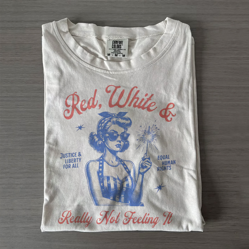 Red White Blue Anti Fourth of July T-shirt