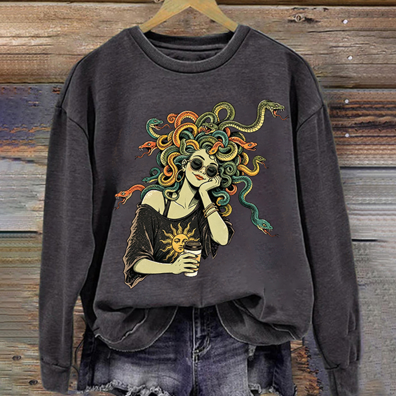 Cute Medusa Coffee Sweatshirt