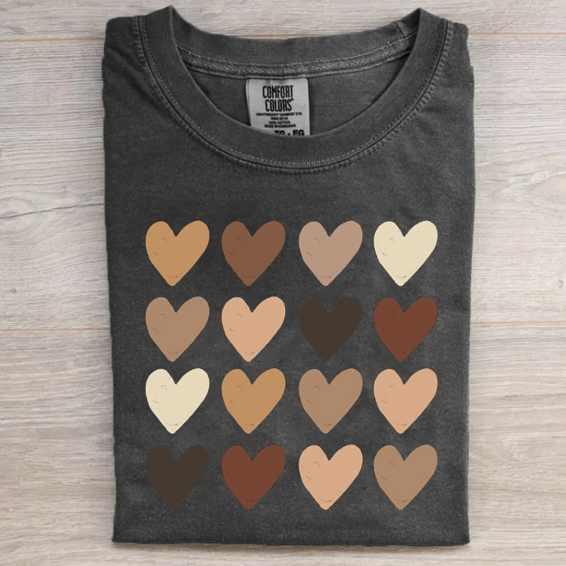 Skin Tone Hearts  T-Shirt 