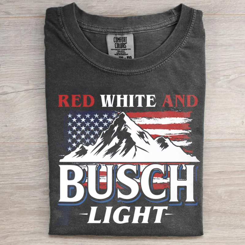 Red White and Busch Light 4th of July T-Shirt