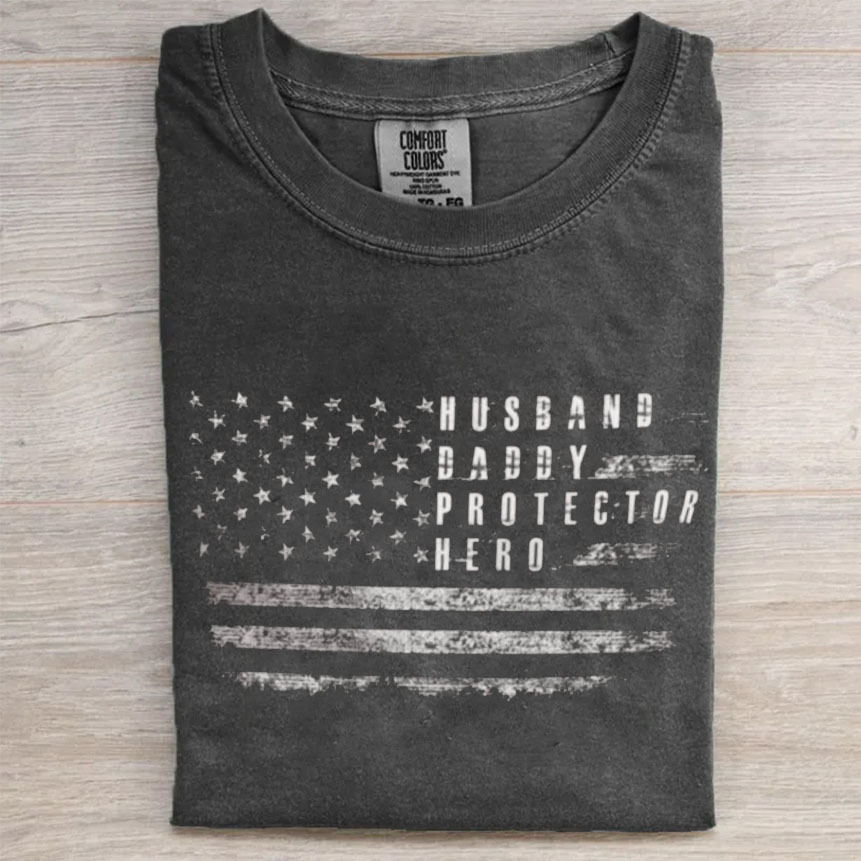 Dad USA Flag Patriotic T-shirt