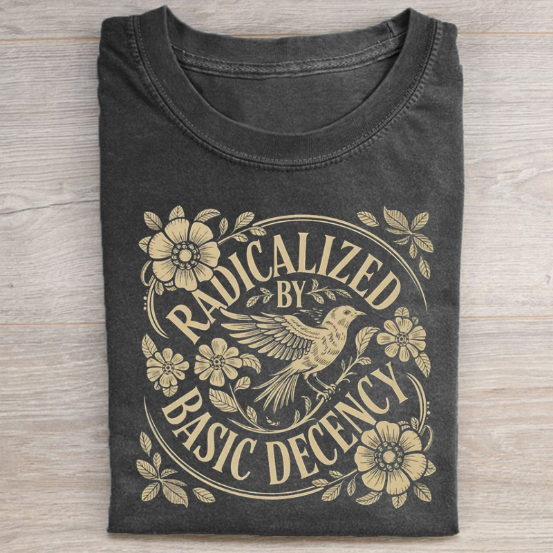 Vintage Floral Bird Activist T-shirt