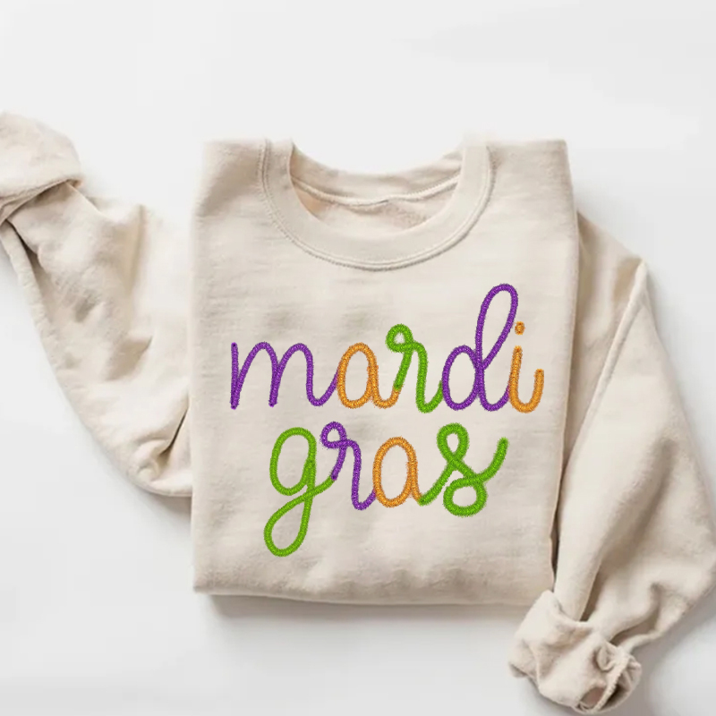 Retro Style Mardi Gras Sweatshirt