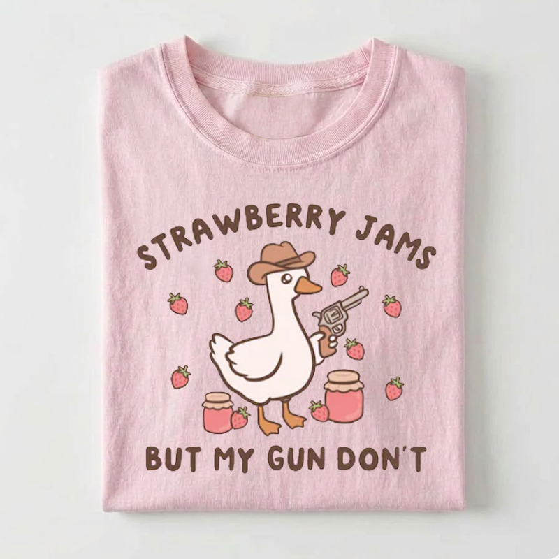 Strawberry Jams But My Gun Don't T-shirt
