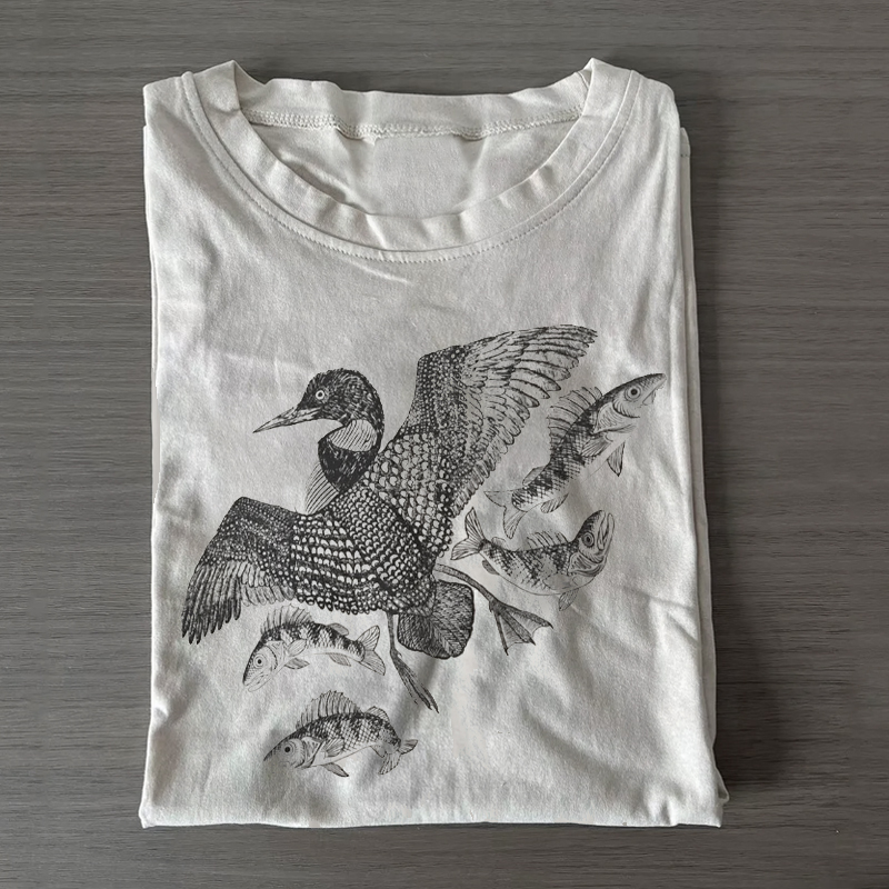 Vintage Birds Graphic T-shirt