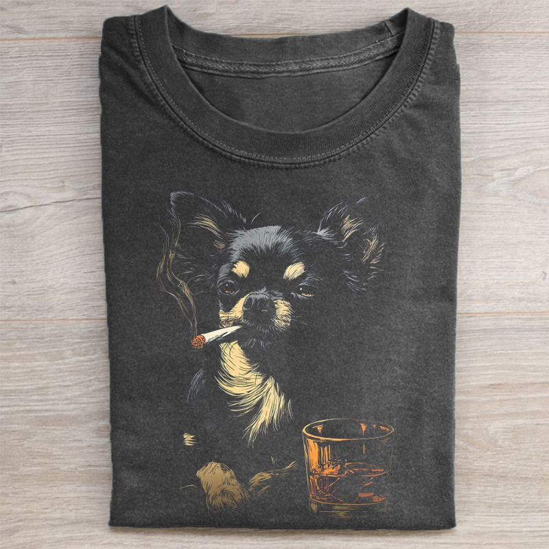 Smoking Chihuahua T-shirt 