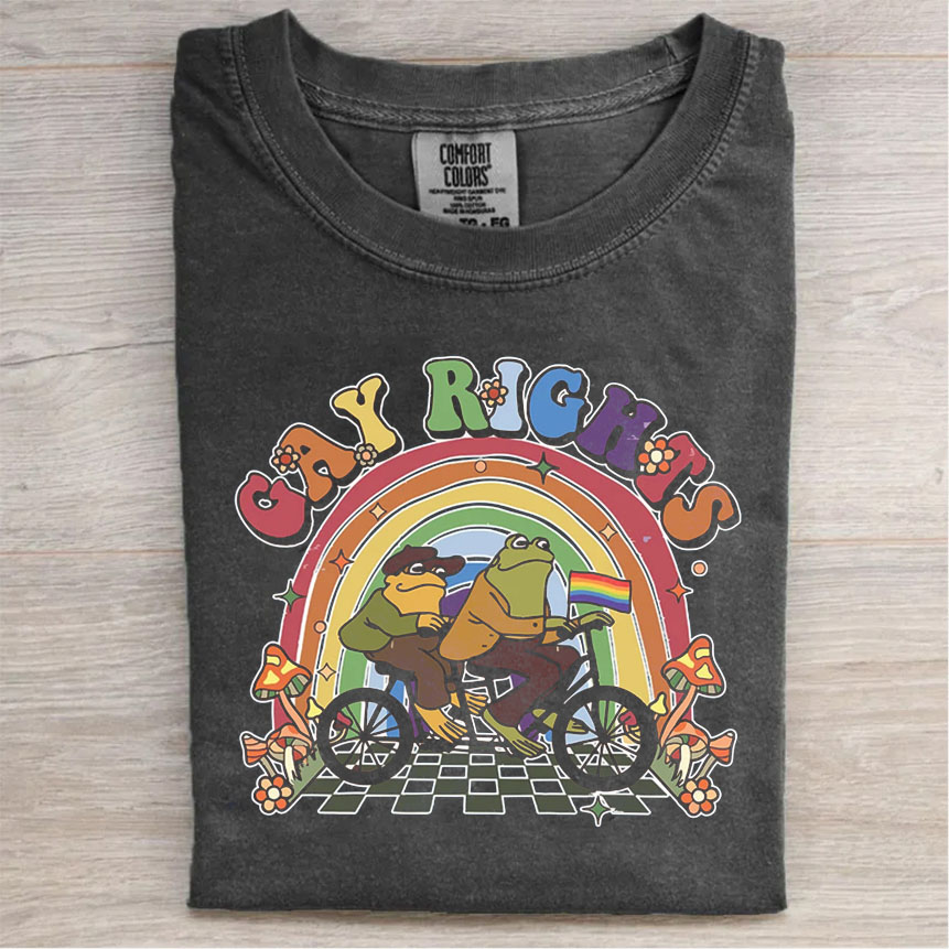Funny Frog Gay Rights LGBT Rainbow T-shirt