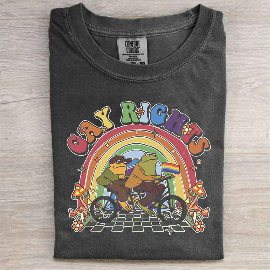 Funny Frog Gay Rights LGBT Rainbow T-shirt