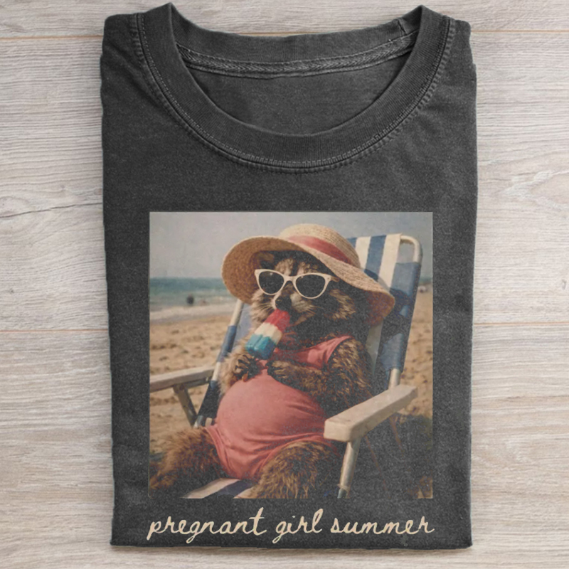 Pregnant Girl Summer T-shirt