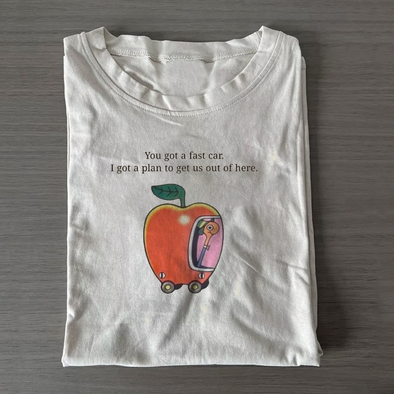 Vintage Apple Car Driving T-shirt