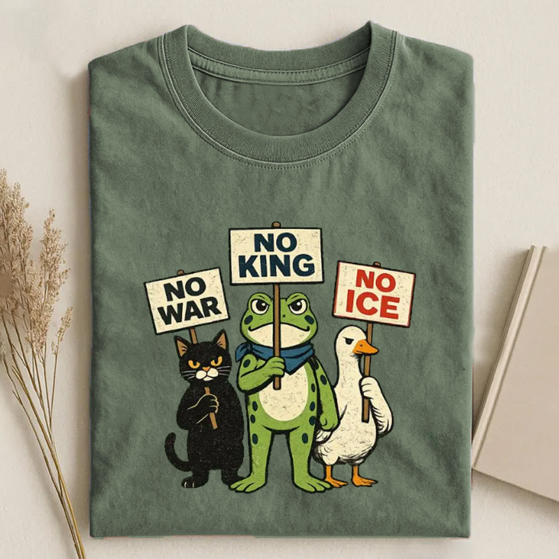 No King No War No ICE T-shirt