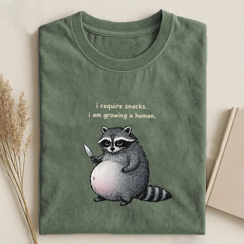 Funny Pregnancy Raccoon Baby Reveal T-shirt