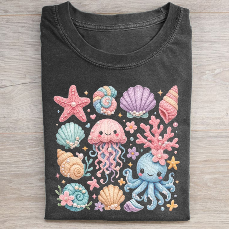 Sea Life Kawaii T-shirt