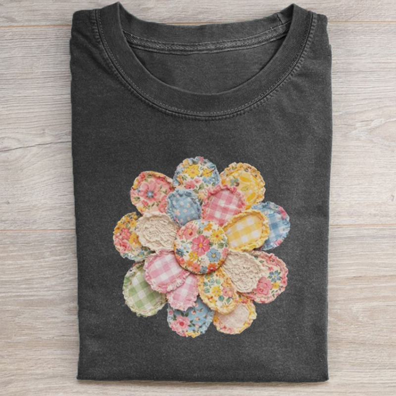 Vintage Flower Graphic T-shirt