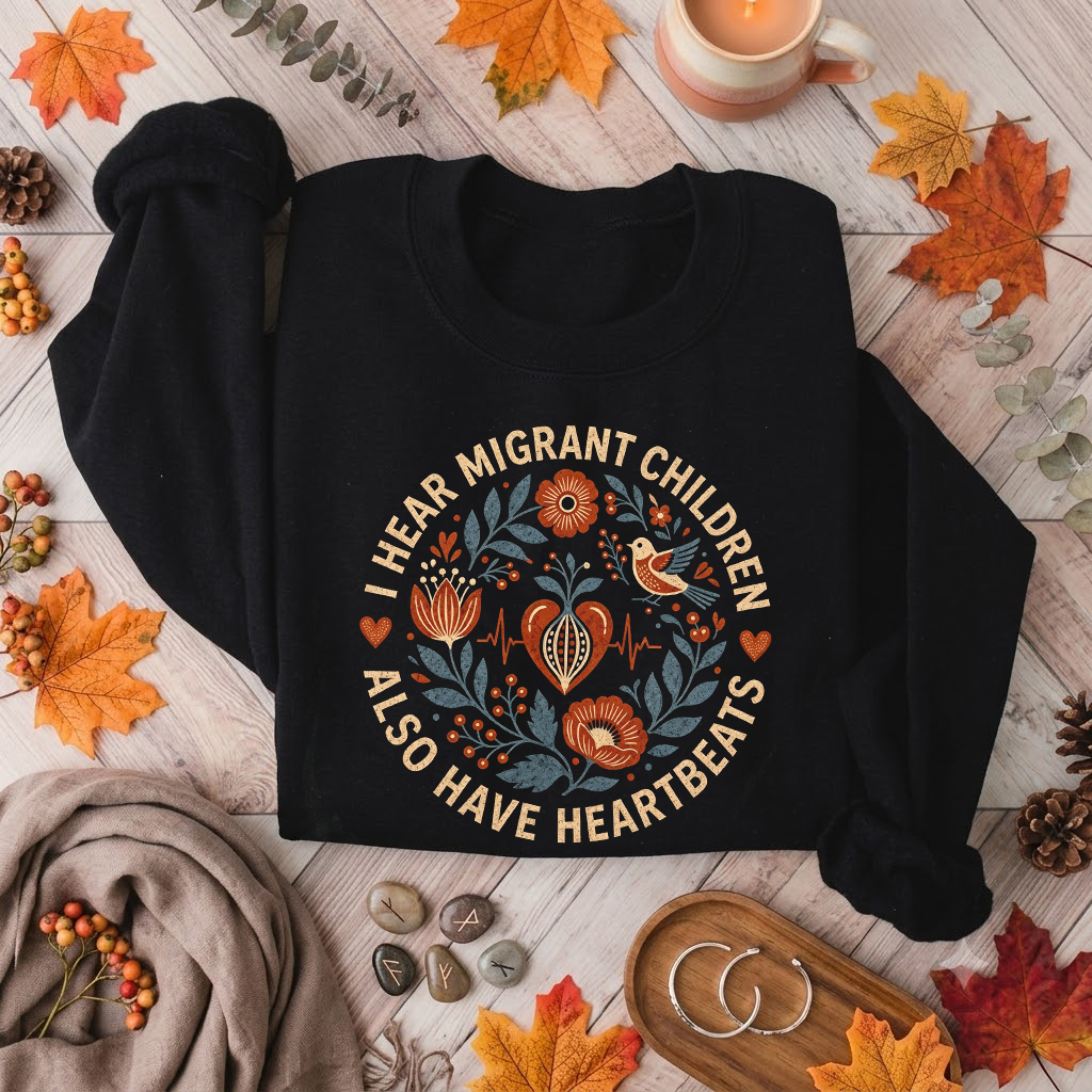 I Hear Migrant Children Also Have Heartbeats Sweatshirt