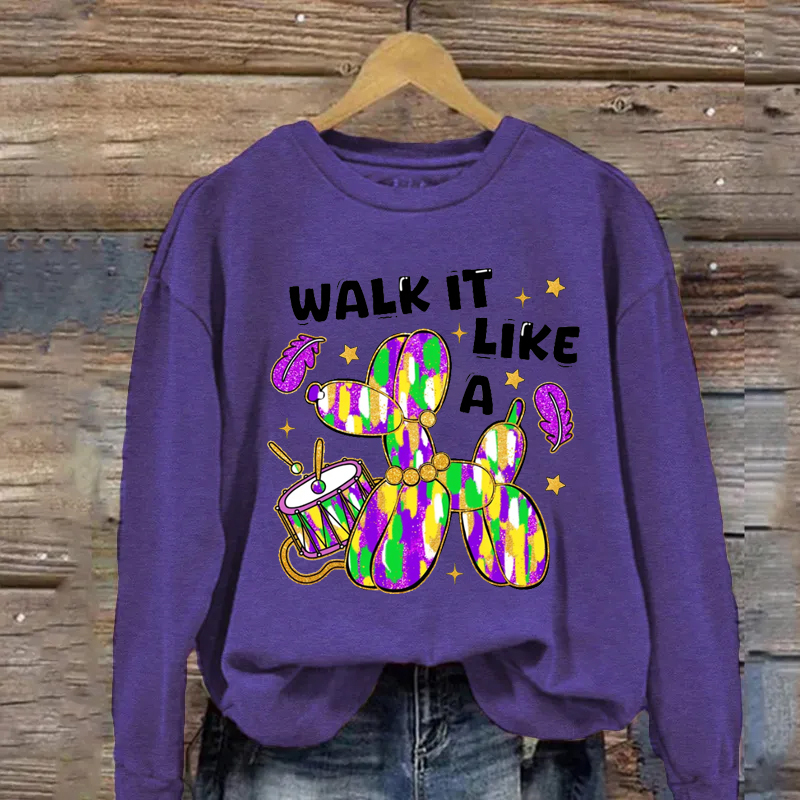 Retro Style Mardi Gras Sweatshirt