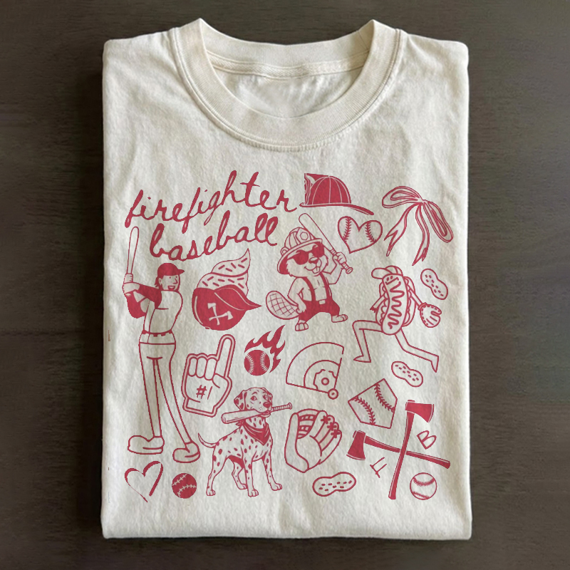 Firefighters Baseball T-shirt