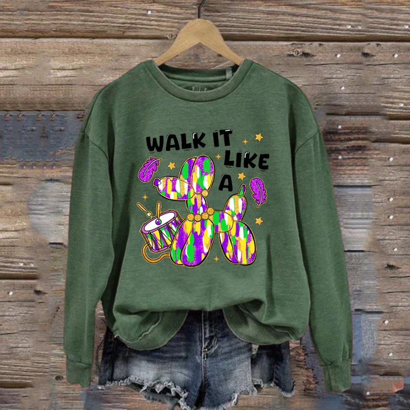 Retro Style Mardi Gras Sweatshirt