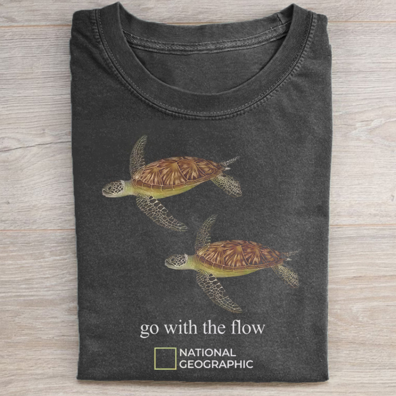 Seat Turtle 'go with the flow' T-shirt