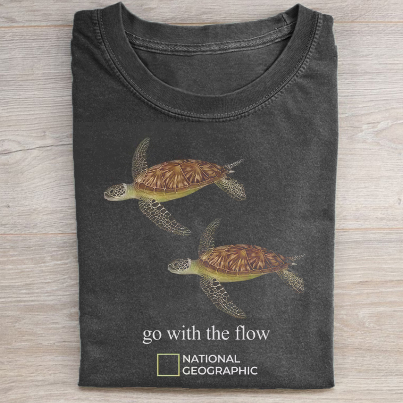 Seat Turtle 'go with the flow' T-shirt