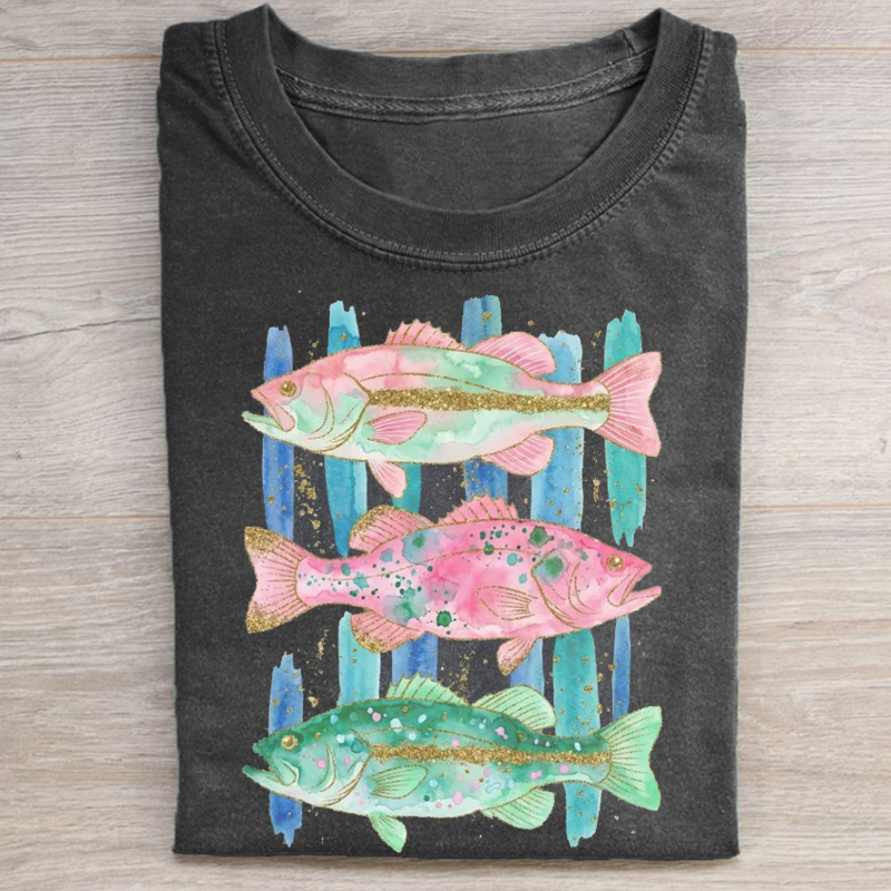 Bass Fish Graphic T-shirt