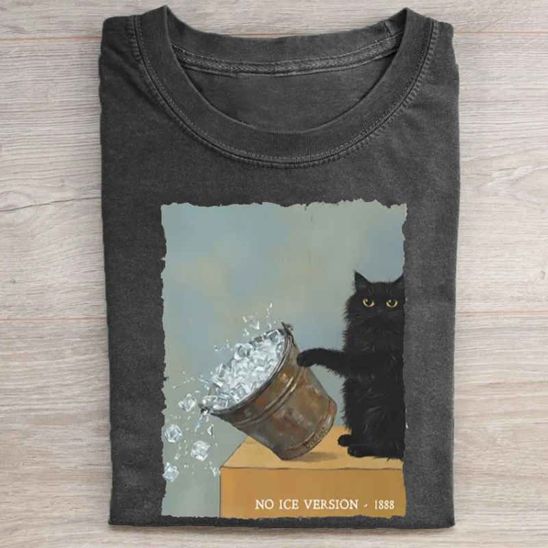 No Ice Van Gogh Cat T-Shirt 